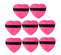 Beavorty Esponjas de Maquillaje con Alisado de Esquinas en Forma de Corazón 8 Piezas Ligeras de Lienzo y Felpa para Polvos Sueltos Adecuado para Aplicación Facial