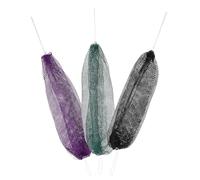 Beavorty Esponjas Exfoliantes Africanas de Baño 3 Unidades (verde Oscuro, Negro, Violeta Oscuro) Esponja Corporal Elástica para Ducha, Toalla Exfoliante de Espalda para Limpieza Profunda