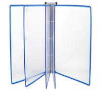 Beavorty Estante Organizador de Documentos A4 para Pared 10 Bolsillos y 5 Paneles, Sistema de Referencia para Espacios de Trabajo y Lugares Públicos en Color Azul