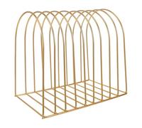 Beavorty Estantería de Hierro para Escritorio Grande Dorada Semicircular, Organizador Multifuncional de Oficina y Dormitorio, Estantes de Librería Resistentes y Ahorra Espacio