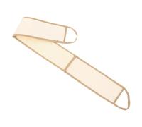 Beavorty Estropajo De Lufa Doble Cara Grande Correa, Esponja Exfoliante Natural, Toalla De Baño Beige Borde Café, Limpieza Profunda Para Espalda y Ducha, Cuidado Corporal Para Hombre y Mujer