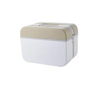 Beavorty Estuche De Almacenamiento De De Doble Con Asa Maletín Para Emergencias Caja Organizadora Liviana y Resistente Color Marrón