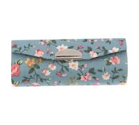 Beavorty Estuche De LáPiz Labial con Espejo Azul Brocado | PortáTil Y Elegante, BotóN De Cierre, Para Tubo EstáNdar, Evita Que Se Raye, Ideal Para Bolso Y Viajes