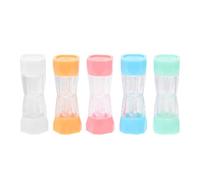 Beavorty Estuche para Lentes de Contacto 5 Unidades, Organizador Portátil de Plástico Transparente a Prueba de Fugas, Pequeño y Ligero, Adecuado para Viajes, Escuela y Color Aleatorio