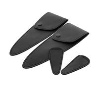 Beavorty Estuches para Tijeras De Peluquería De PU 4 Piezas 2 Medianas y 2 Pequeñas Negras Funda Protectora para Uso Corte De Cabello y Manualidades