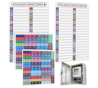 Beavorty Etiquetas Adhesivas Reutilizables para Paneles de Interruptores Impermeables para Gestión de Mantenimiento Industrial en Centros de Carga