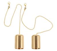 Beavorty Extintor de Llama de Mecha de Latón Pequeño 2 Piezas, Apagallamas Decorativo con Forma de Campana para Velas Aromáticas Frasco, Accesorio Seguro para Apagar Velas en Hogar