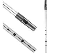 Beavorty Flauta Irlandesa en Clave de Do de Metal Plateado para Principiantes, Instrumento Musical de Viento, Flauta Travesera Portátil y Profesional Diseño Clásico, Adecuado