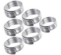 Beavorty Fortuna Pack de 6 Piezas de Metal Estilo Vintage Anillo Masculino Diseño Único Anillos Decorativos Dedo Elegantes y Atractivos para Hombres