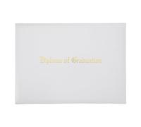 Beavorty Funda para Diploma A4 Cubierta de Color Claro y Estampado Dorado, Carpeta para Certificados de Graduación Páginas Plastificadas, Porta Documentos Escolar Resistente para Ceremonia