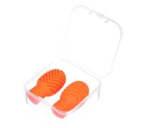 Beavorty Fundas de Silicona para Baquetas 7a 5a, Protector Duradero Naranja para Práctica Silenciosa de Batería, Accesorio Compacto para Reducción de Ruido, Juego de 2 Unidades