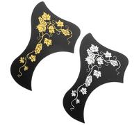 Beavorty Golpeador de Guitarra Acústica de PVC Resistente a Rayaduras, Dorado y Plateado, Set de 2 Piezas para Guitarra de 41 Pulgadas Fácil Instalación y Método Simple de Aplicación