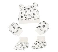 Beavorty Gorra Bebe Gorritos Recién Nacido Sombrero Bebe Guantes Algodón Calcetines Abrigo Frío