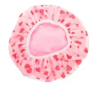 Beavorty gorro de ducha gorro de peluca gorro de baño luz colorida del tanque de peces horquillas de moda emisor de spray gorro de Gorros de ducha reutilizables para mujer. Eva rosa
