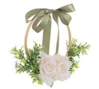 Beavorty Guirnalda Colgante de Flores Artificiales en Color Blanco con diseño clásico y Estructura de Tejido, Ideal para Puertas y Eventos nórdicos