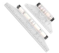 Beavorty Herramienta de Medición Rodante para Dibujo, Regla de Plástico para Trazar Paralelas y Ángulos, 2 Piezas, Adecuado para Estudiantes y Profesionales del Diseño