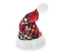 Beavorty Horquilla de Gorro de Papá Noel Roja Accesorios Cabello Festivos de Invierno Lindos Pasadores Pelo Gorro para Cosplay de Navidad