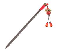 Beavorty horquilla hanfu hair clips horquillas moño women hair bow peine de madera brillo del cabello moño de pelo falso de estilo chino de palo de pelo ébano