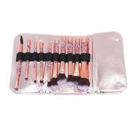 Beavorty Juego de 10 Pinceles para Maquillaje Gemas de Imitación, Cabezal de Fibra Sintética, Mango Resistente y Compacto, Herramienta Profesional para Sombra de Ojos y Maquillaje Facial,