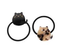 Beavorty Juego de 2 Anillos Cabello de Gato para Niñas Material de Ácido Acético, Accesorios Lindos para Uso Diario y Sesiones de Fotos