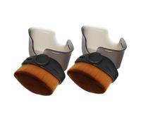 Beavorty Juego de 2 Brochas de Maquillaje Brocha para Base Líquida Cerdas Suaves Tamaño Portátil de Viaje Estuche de Almacenamiento Incluido Herramienta de Belleza para Mujeres de Alta Cobertura