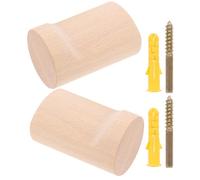 Beavorty Juego de 2 Ganchos de Madera de Haya Claros para Pared, Colgador Adhesivo Multifuncional para Sombreros, Abrigos y Toallas, Diseño Nórdico para Entrada y Organización del Hogar