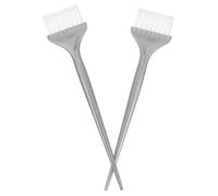 Beavorty Juego De 2 Piezas Peine cepillo aplicador teñir secador de pelo desenredador cepillo de cerdas de doble cara suavizado cepillo de pelo el plastico Grey