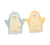 Beavorty Juego De 2 Toallas De Baño Con Mangas Elásticas Guante Autobronceador Guante De Baño Espumoso Adecuado Para Manos Grandes Y Manos Pequeñas Material Seguro Y Agradable Para La Piel