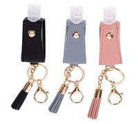 Beavorty Juego de 3 Botellas de Viaje Portátiles de 30 Ml con Llavero para Artículos de Tocador Champú Loción