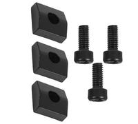 Beavorty Juego de 3 Sistemas de Tuerca de Bloqueo para Guitarra Eléctrica, Doble Bloqueo con Tornillos Hexagonales Negros, Bloques de Hierro para Estabilidad y Afinación Constante,