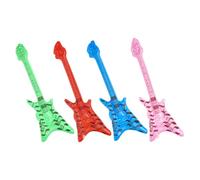 Beavorty Juego de 4 Guitarras Inflables de Rock And Roll para Adultos, Decoración Temática de Fiesta Musical Años 80-90, Accesorios Ligeros y Coloridos, 60 Cm, Ideales para Color Aleatorio
