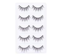 Beavorty Juego de 5 Pares de Pestañas Postizas Cruzadas Naturales de Pelo de para Un Maquillaje Elegante