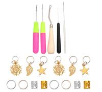 Beavorty Juego de 68 Piezas de Ganchos Metálicos Ligeros para Rastas Diseño Único, Herramienta Creativa para Trenzas y Accesorios Decorativos Cabello