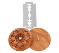 Beavorty Juego de Cortadores para Marcar Masa de Pan, Kit de 5 Cuchillas Intercambiables Mango de Madera de Flores de Sándalo, Herramienta Ergonómica para Repostería y Panadería Artesanal