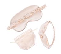 Beavorty Juego De De Ojos De Viaje Con Diadema Y Bolsa Venda De Seda Para Los Ojos Para Mujer Kit Para Cubrir Los Ojos