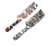 Beavorty Juego de Herramientas para Peinar El Cabello Peine para Peluqueros 2 Piezas Peines para Cortar El Cabello de Barbería Removedor Suave Húmedo/seco