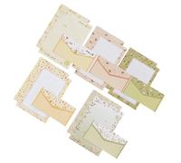 Beavorty Juego de Papelería Escolar 15 Sobres Estampados de Flores y 30 Hojas de Papel de Carta A5, Papel de Papelería para Escribir Cartas, Notas y Correspondencia, Diseño Color Aleatorio