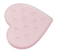Beavorty Junta De Pestañas Paleta De Vidrio Heart Shape 12 Orificios Para Injerto De Pestañas