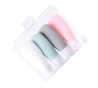 Beavorty Kit de 4 Botellas Dispensadoras de Silicona Rellenable de 90ml con Bolsa, Ligeras y Prácticas para Viaje y Uso en Casa