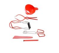 Beavorty Kit de Enlatado Embudo Ancho y Pinzas Resistentes, 6 Piezas para Conservas Caseras, Uso en Baño María y Envasado a Presión, Herramientas para Cocina y Elaboración de Mermeladas