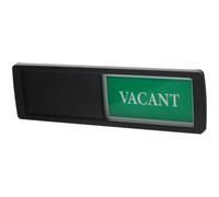 Beavorty Letrero de Puerta Deslizante de Privacidad Negro, Indicador Magnético de Ocupación y Vacante para Oficina, Sala de Reuniones y Baño, Señal Clara para Control de Acceso