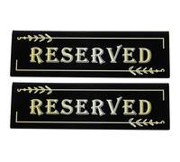 Beavorty Letreros Reservados Acrílicos para Boda 2 Piezas 15x5 Cm Tarjetas de Lugar para Banquete Señales de Reserva Mesa Restaurante Multiusos