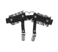 Beavorty Liga De Novia Para Boda Liga De Encaje Nupcial Para Mujer De Encaje Punk Negro Para La Boda