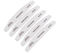 Beavorty Limas De Uñas Profesional 5 Piezas 100/180 Forma Curva Pulidor Para Manicura y Pedicura Uso Personal y Salón