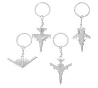 Beavorty Llavero de Aleación Colgante Avión de Combate Mini 4 Piezas, Llaveros Creativos para Hombres, Adornos para Bolso y Mochila, Obsequio Aviación Práctico Diario