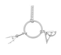 Beavorty Llavero de Aleación para Hombres, Diseño Compacto Regla y Compás, Accesorio Decorativo Funcional para Llaves, Obsequio Adecuado para Ingenieros y Arquitectos, Uso Diario en