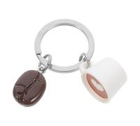 Beavorty Llavero de Café Dije en Forma de Grano, Llavero Metálico para Bolso y Mochila, Colgante Decorativo Pequeño, Accesorio para Mujer, Obsequio Único