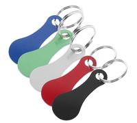 Beavorty Llavero Ficha para Carrito Compra, Set de 5 Unidades Metálicas Pequeñas, Coloridas y Resistentes, Colgante Práctico para Supermercado y Uso Diario, Accesorio Ligero de Acero