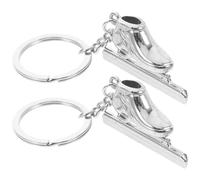 Beavorty Llaveros de Patines 3d de Aleación de Zinc, Colgantes Creativos para Mochila, Set de 2 Piezas, Decoración Pequeña y Ligera para Regalos y Fiestas de Patinaje sobre Ruedas