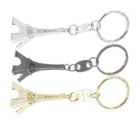 Beavorty Llaveros Torre Eiffel 3 Piezas de Aleación de Zinc, Colgantes para Bolso en Colores Dorado, Plateado y Bronce Antiguo, Accesorios Decorativos Resistentes para Llavero y Coche,